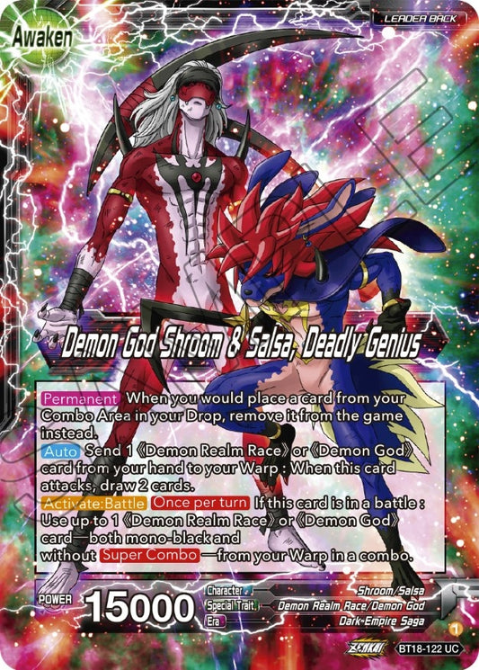 Shroom & Salsa // Demon God Shroom & Salsa, Deadly Genius (BT18-122) (Dawn of the Z-Legends) (DBS-B18)