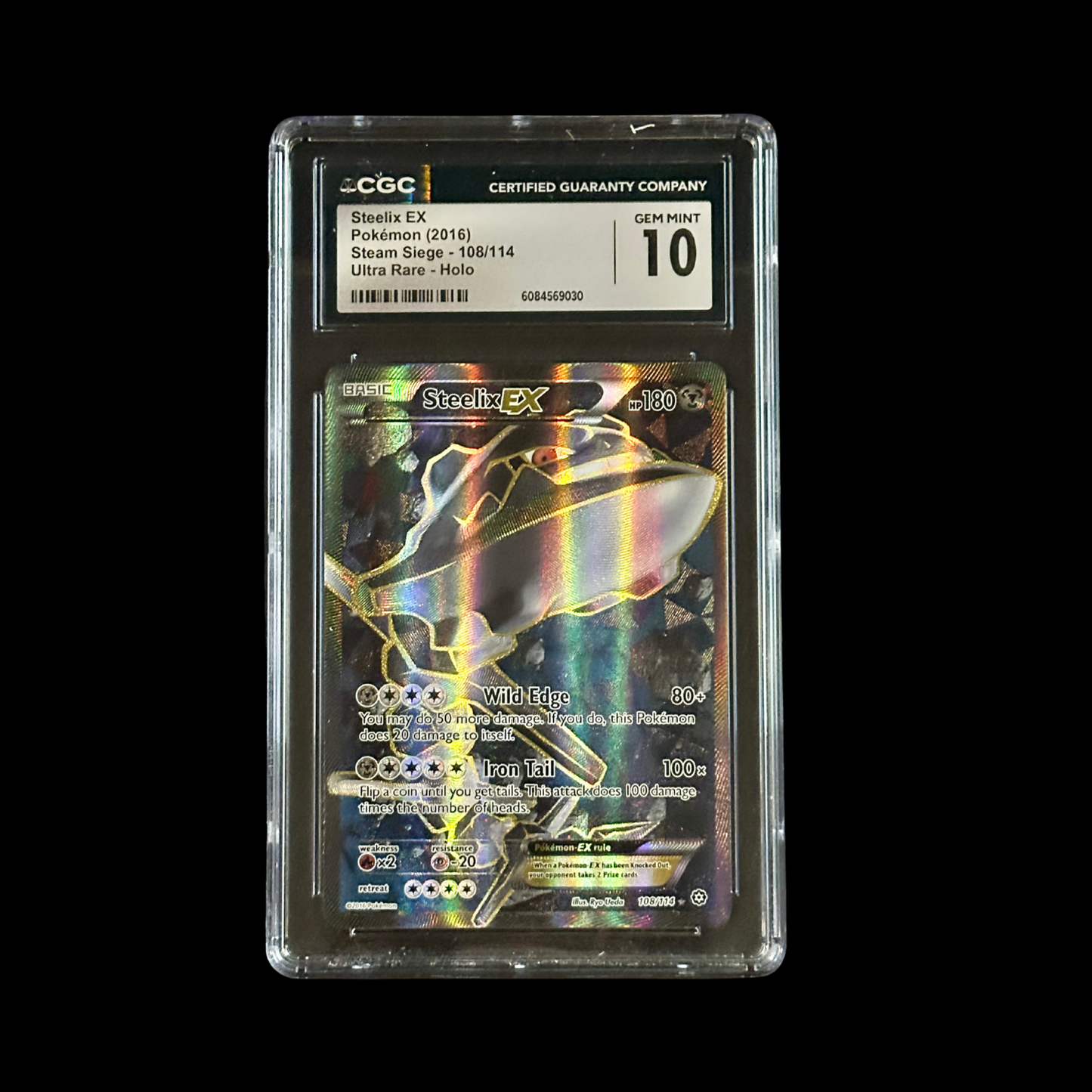 Pokemon Slab Steelix EX 108/114 CGC 10 Gem 2016