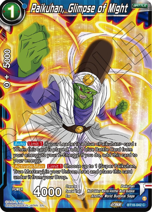 Paikuhan, Glimpse of Might (BT18-042) (Dawn of the Z-Legends) (DBS-B18)