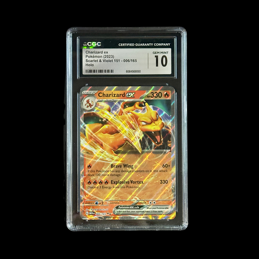 Pokemon Slab Charizard EX 006/165 CGC 10 Gem 2023