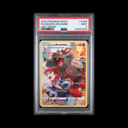 Pokemon Slab Hisuian Arcanine TG08 PSA 9 Mint 2022