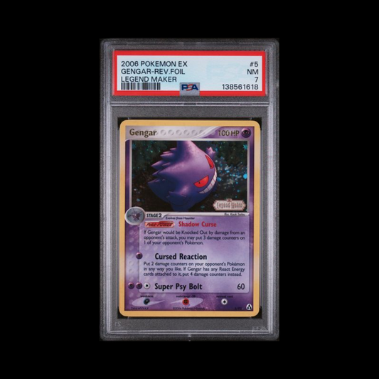 Pokemon Slab Gengar 5 Reverse Holo PSA 7 NM 2006