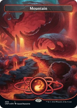 Mountain (489) (Borderless) (Galaxy Foil) (489) (UNF)