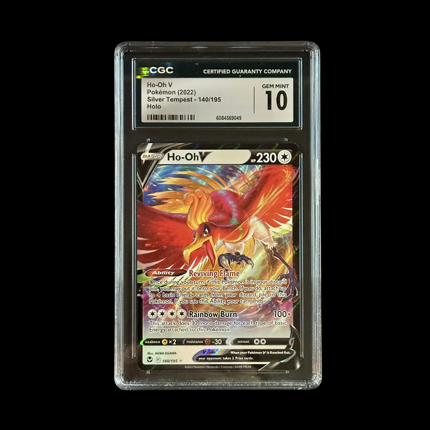 Pokemon Slab Ho-Oh V 140/195 CGC 10 Gem 2022