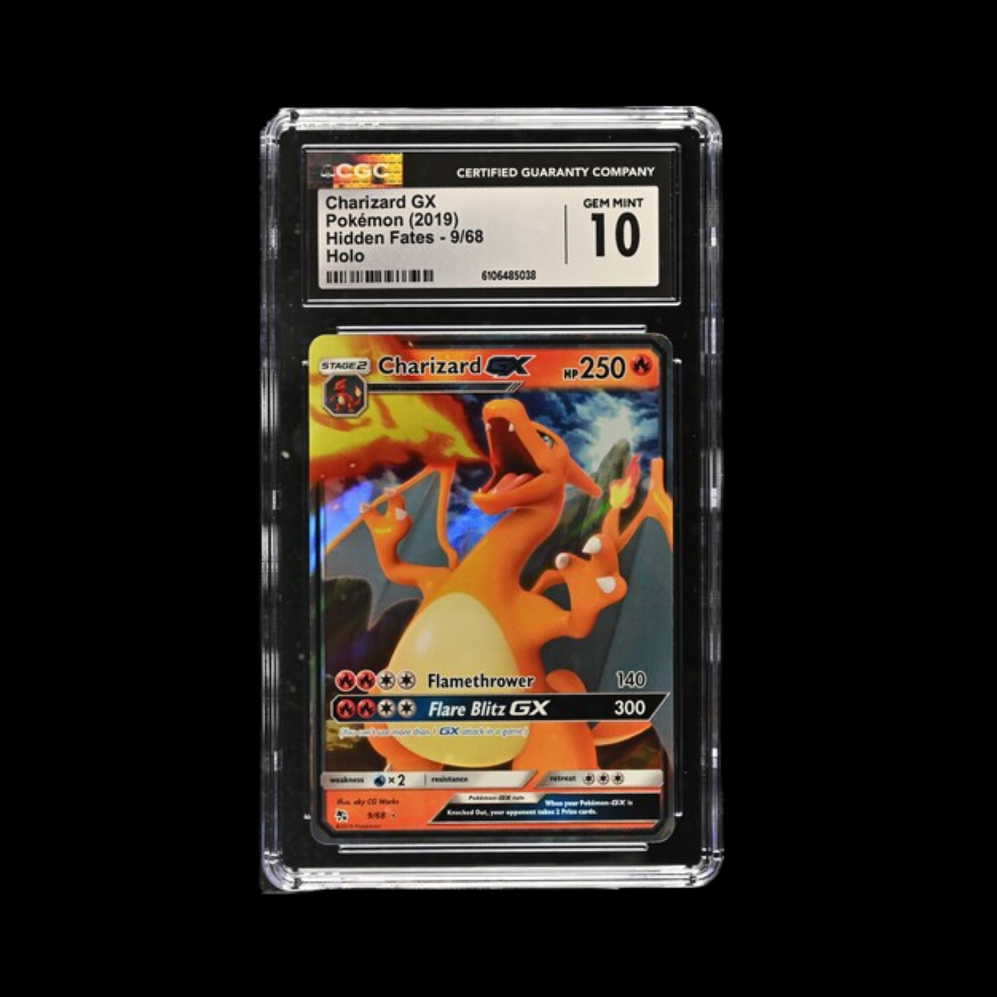 Pokemon Slab Charizard Gx 9 2019 CGC 10 Gem Mint