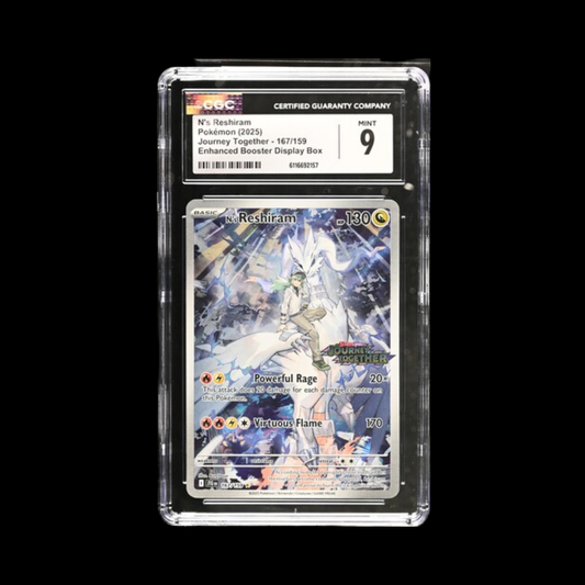 Pokemon Slab N' Reshiram Stamped 167 CGC 9 Mint 2025