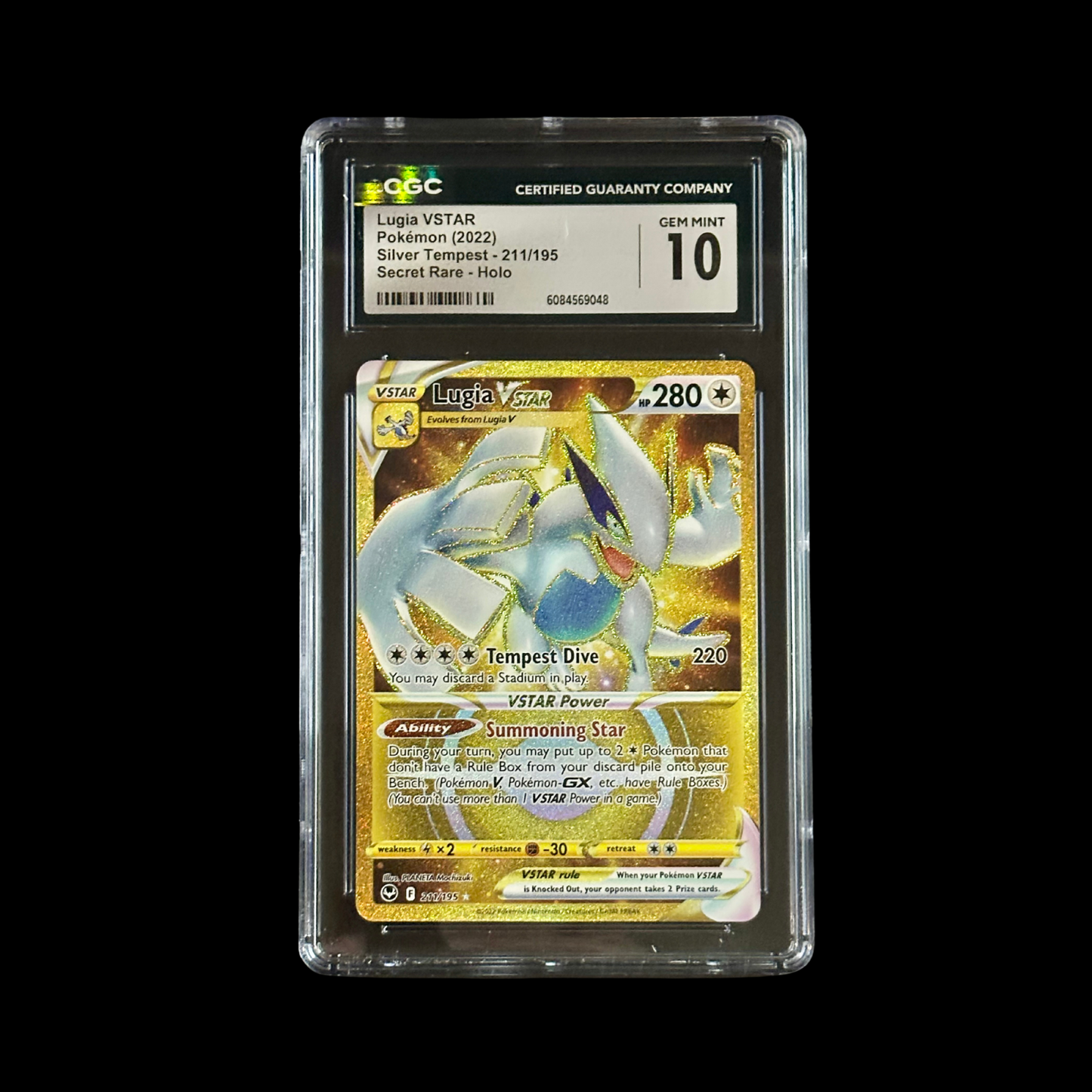 Pokemon Slab Lugia VSTAR 211/195 CGC 10 Gem 2022