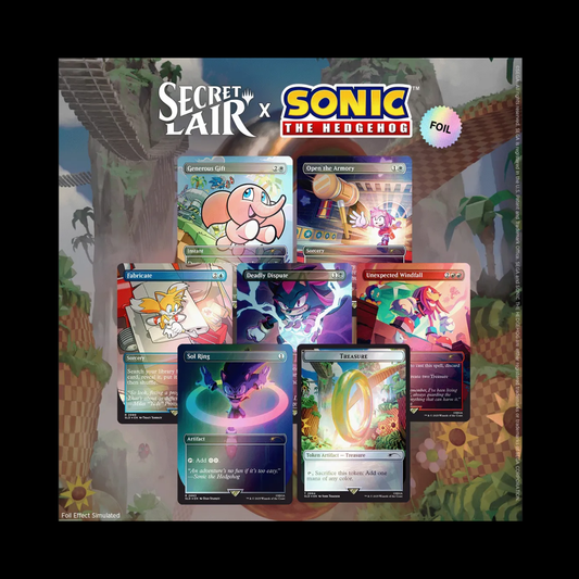 MTG Magic The Gathering Secret Lair Sonic The Hedgehog Chasing Adventure Rainbow Foil Sealed