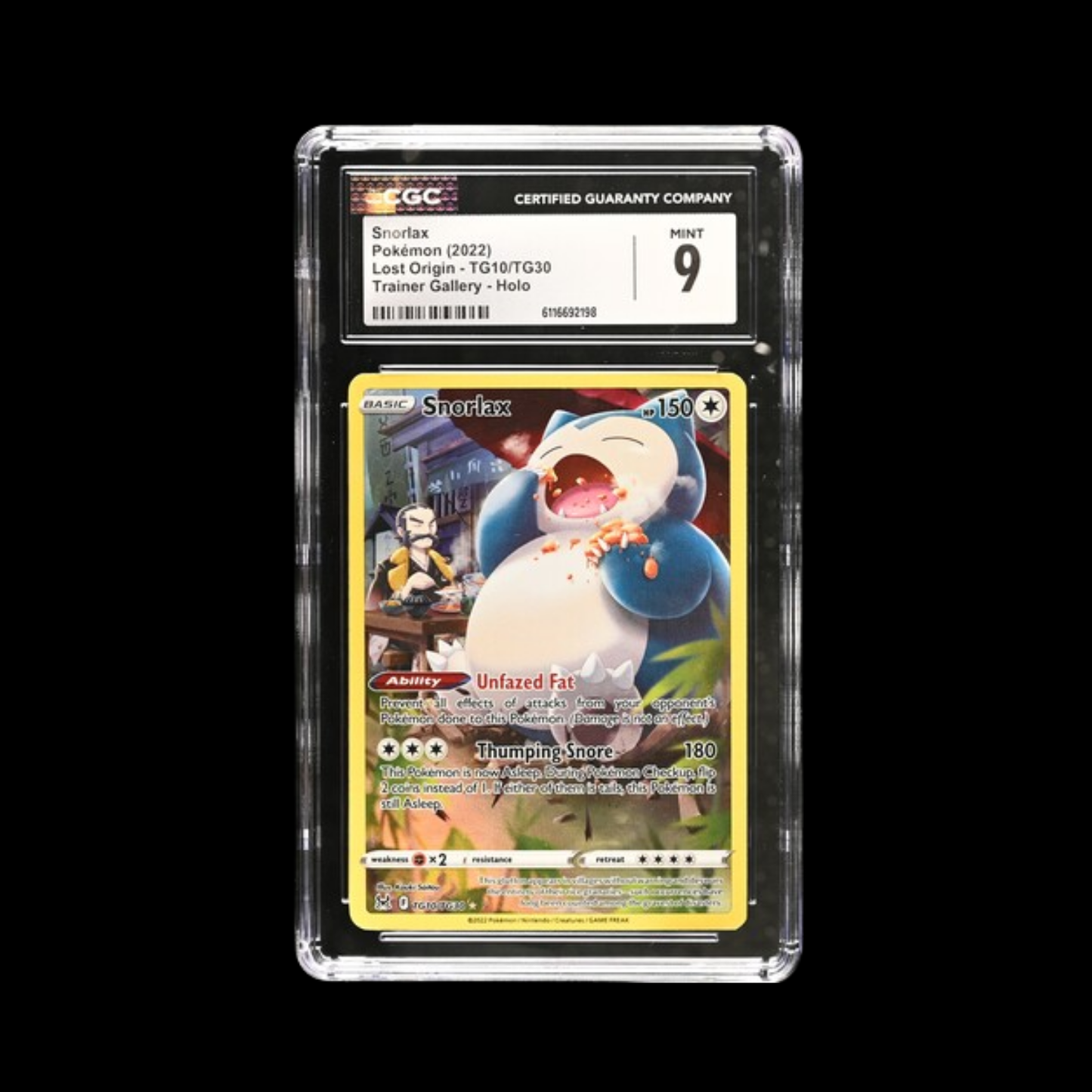 Pokemon Slab Snorlax TG10 CGC 9 Mint 2022