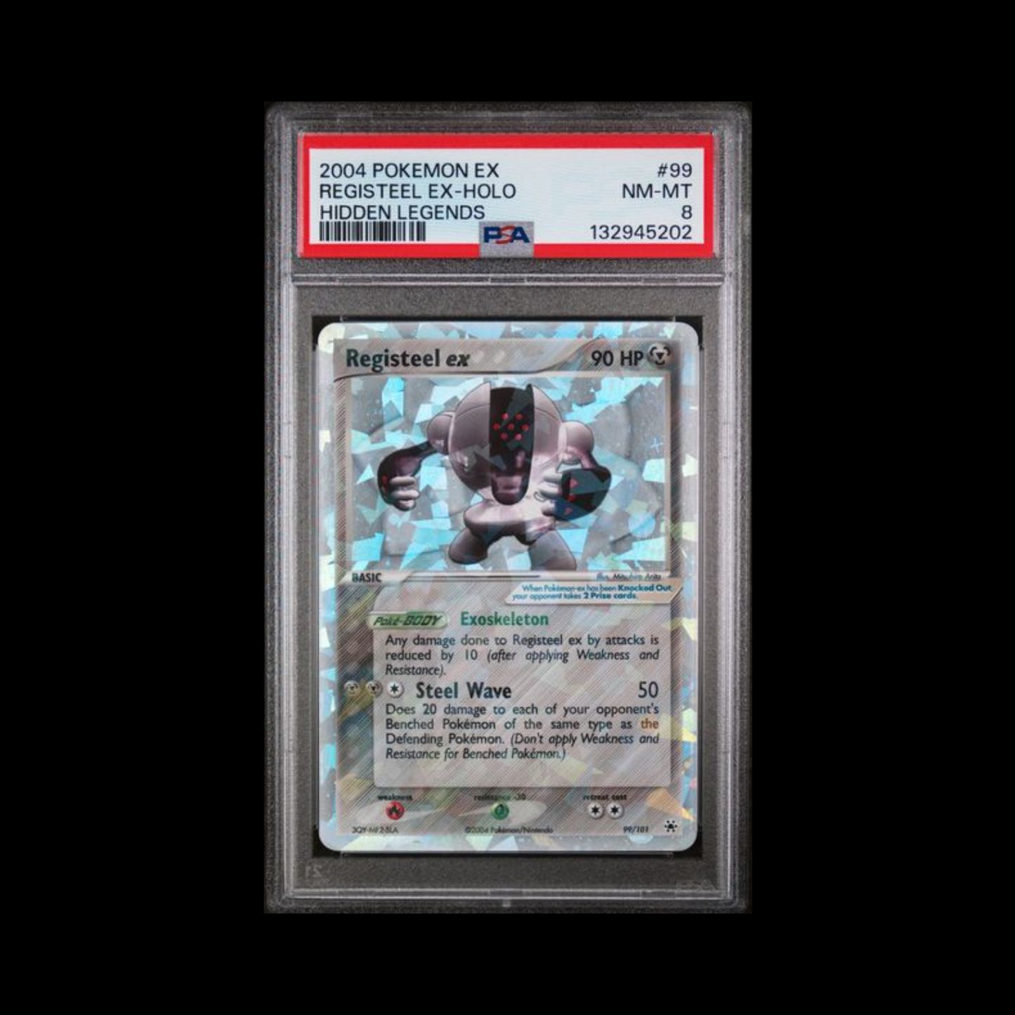 Pokemon Slab Registeel EX 99 Holo PSA 8 Near Mint 2004