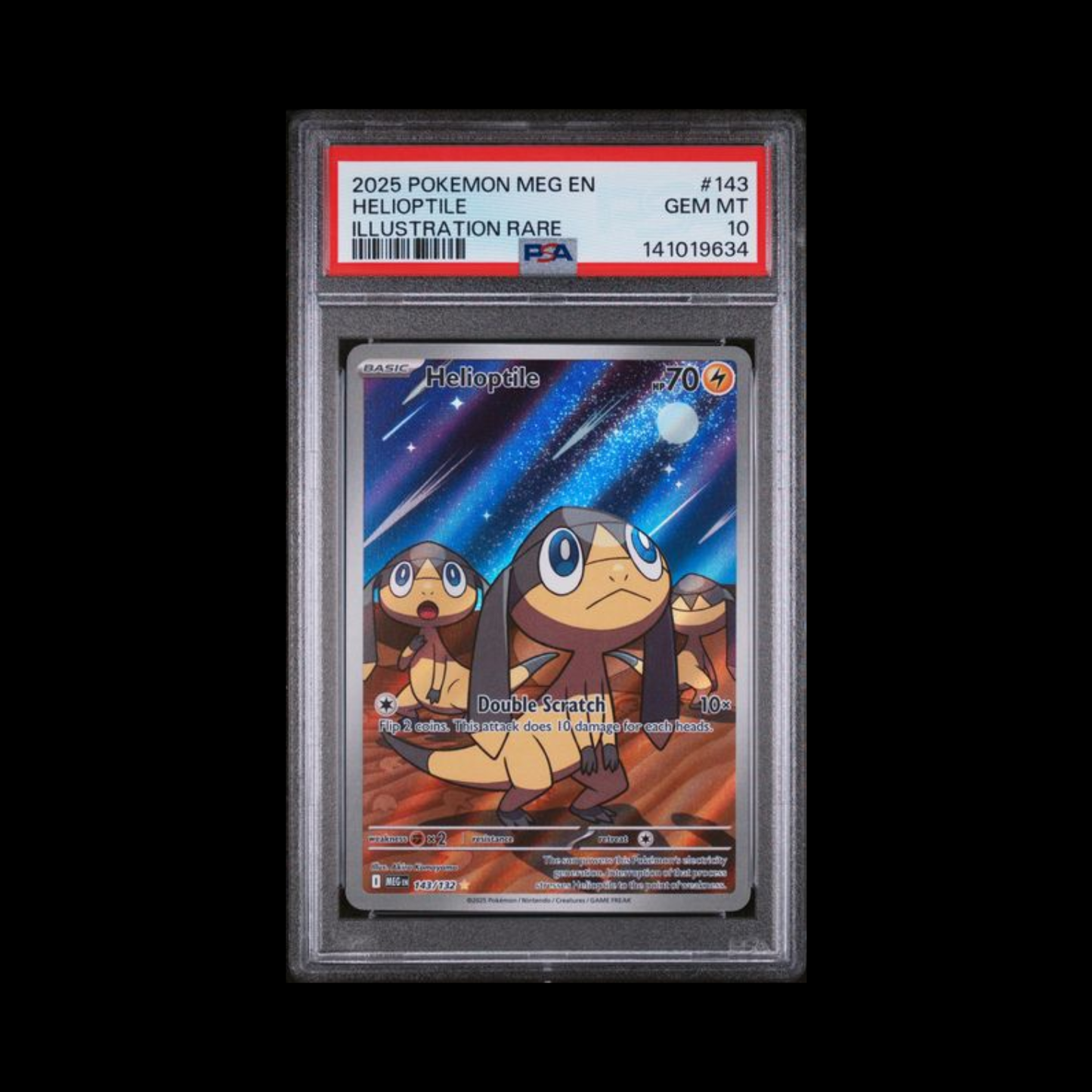 Pokemon Slab Helioptile 143 PSA 10 Gem Mint 2025