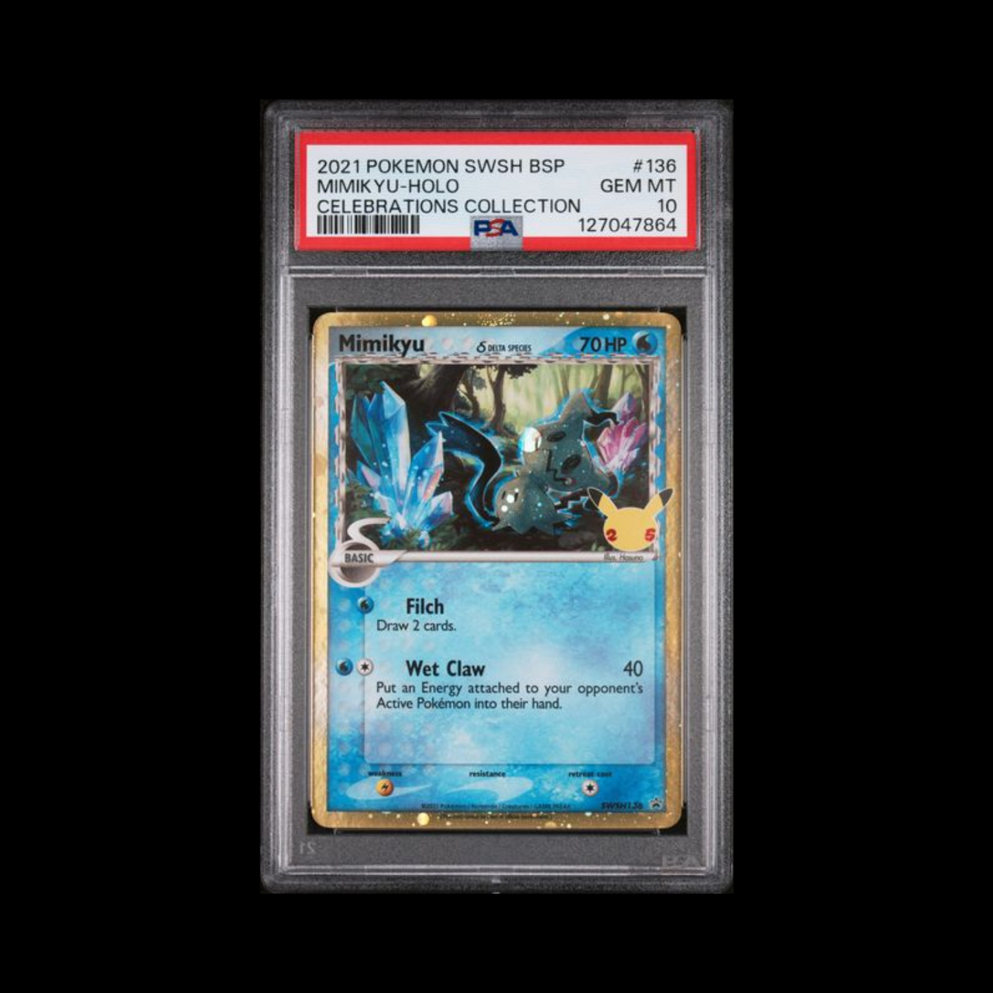 Pokemon Slab Mimikyu SWSH136 PSA 10 Gem 2021
