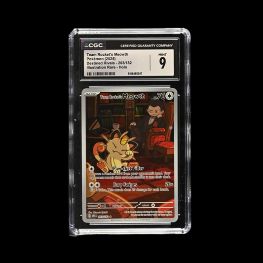 Pokemon Slab Meowth 203 2025 CGC 9 Mint
