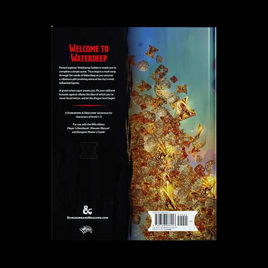 Dungeons & Dragons D&D Waterdeep Dragon Heist Hard Cover RPG Book