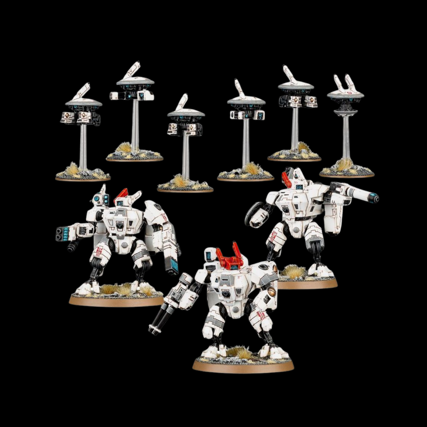Warhammer 40K T'Au Empire: XV8 Crisis Battlesuit Team
