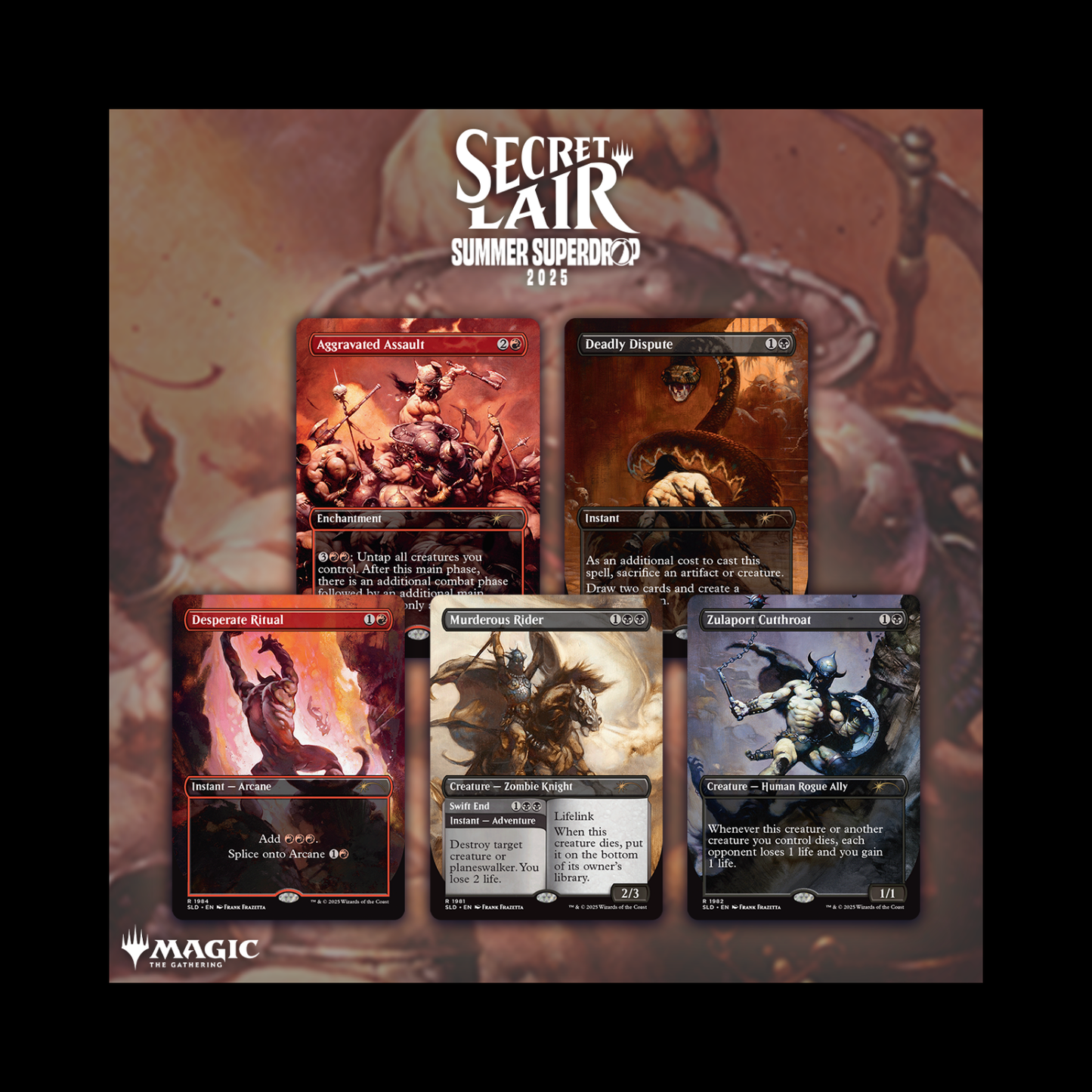 MTG Magic The Gathering Secret Lair Frank Frazetta : The Second Exhibition Sealed