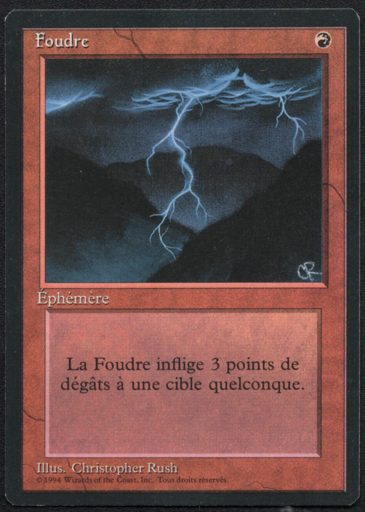 Lightning Bolt - Foudre - FRENCH - Foreign Black Border