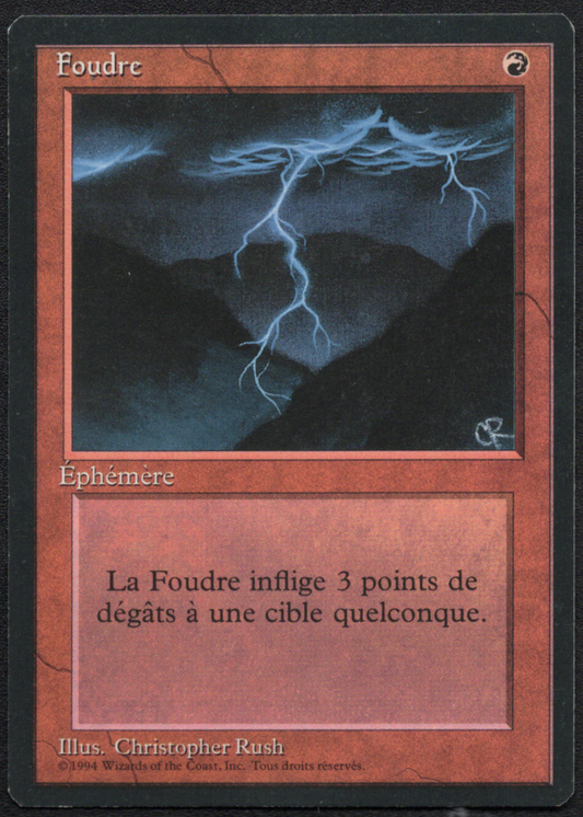 Lightning Bolt - Foudre - FRENCH - Foreign Black Border