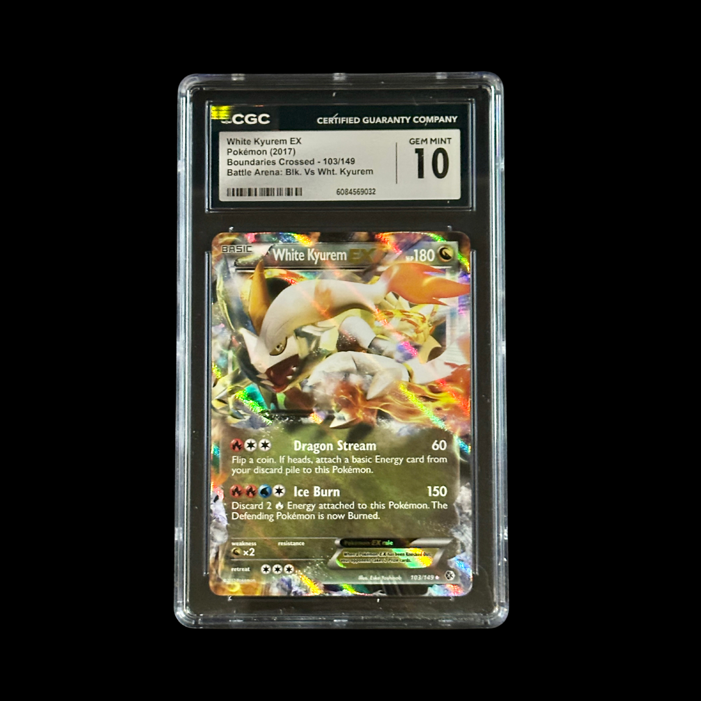 Pokemon Slab White Kyurem EX 103/149 CGC 10 Gem 2017