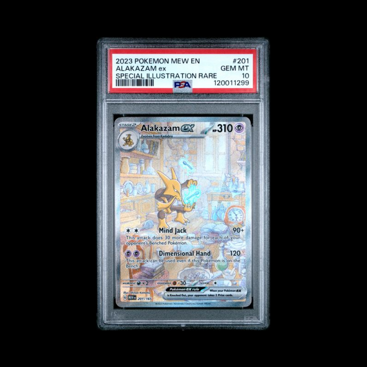 Pokemon Slab Alakazam EX 201 PSA 10 Gem Mint 2023