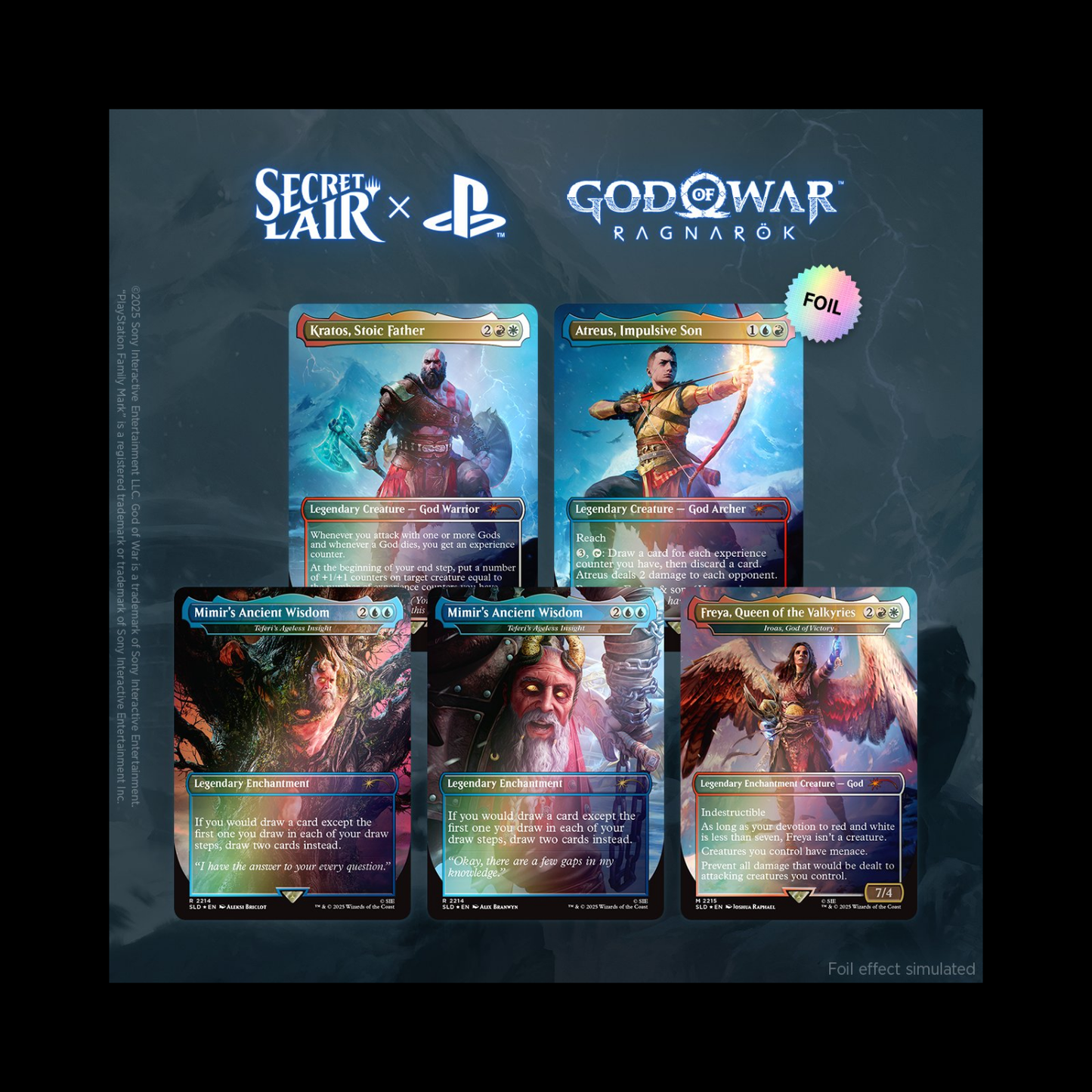 MTG Magic The Gathering Secret Lair God Of War Norse Traditional Foil Sealed