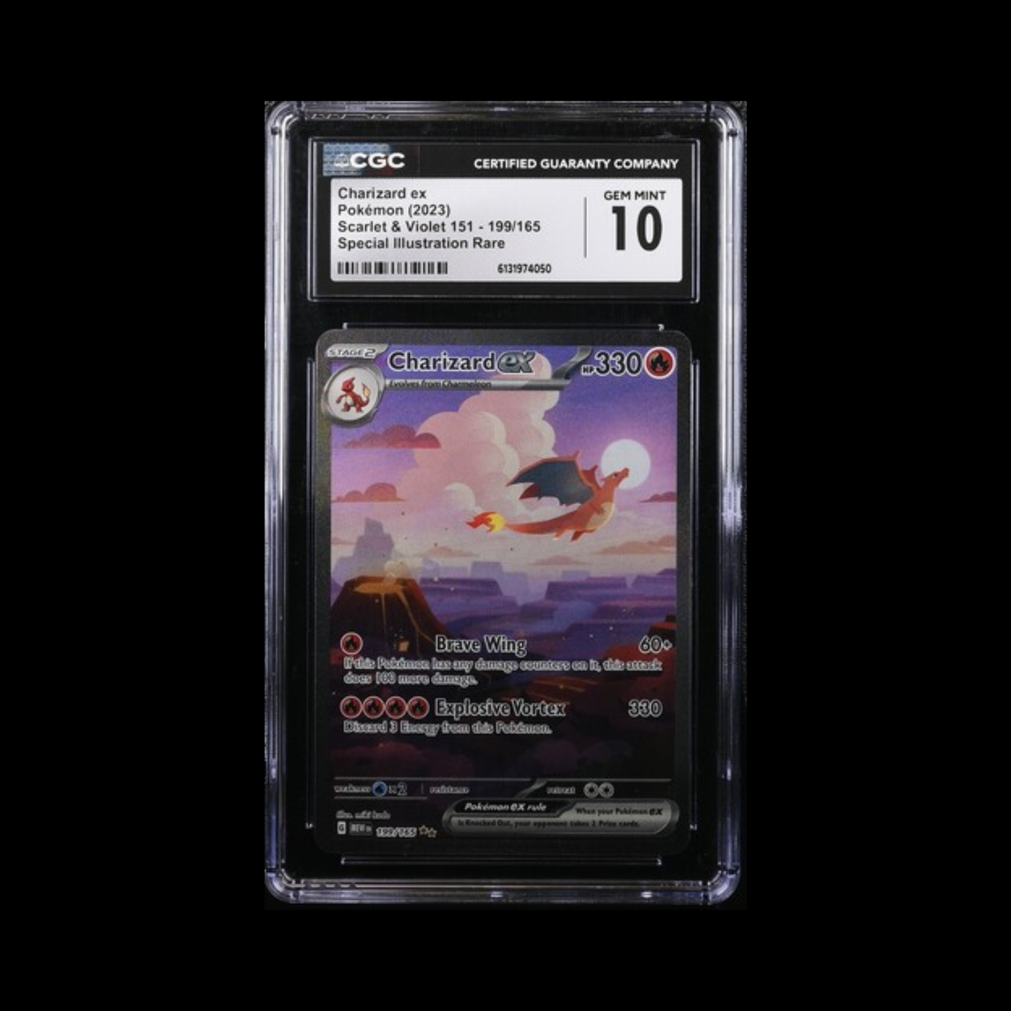 Pokemon Slab Charizard EX 199 CGC 10 Gem 2023