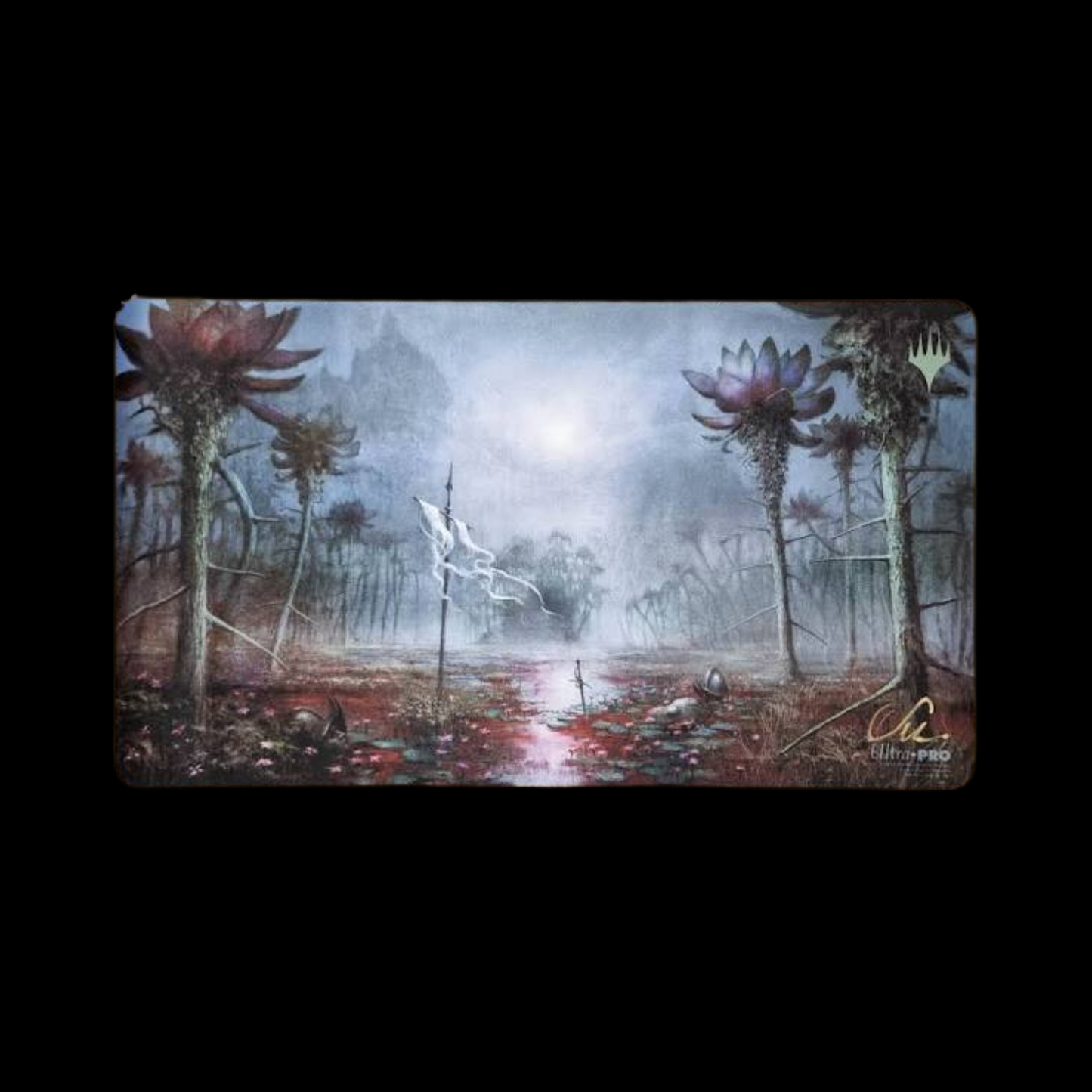 MTG Magic The Gathering Authentic Limited Playmat Signed - Silent Clearing