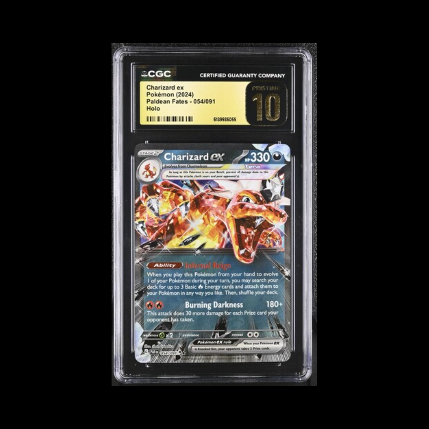 Pokemon Slab Charizard EX 054/091 CGC Pristine 10 2024