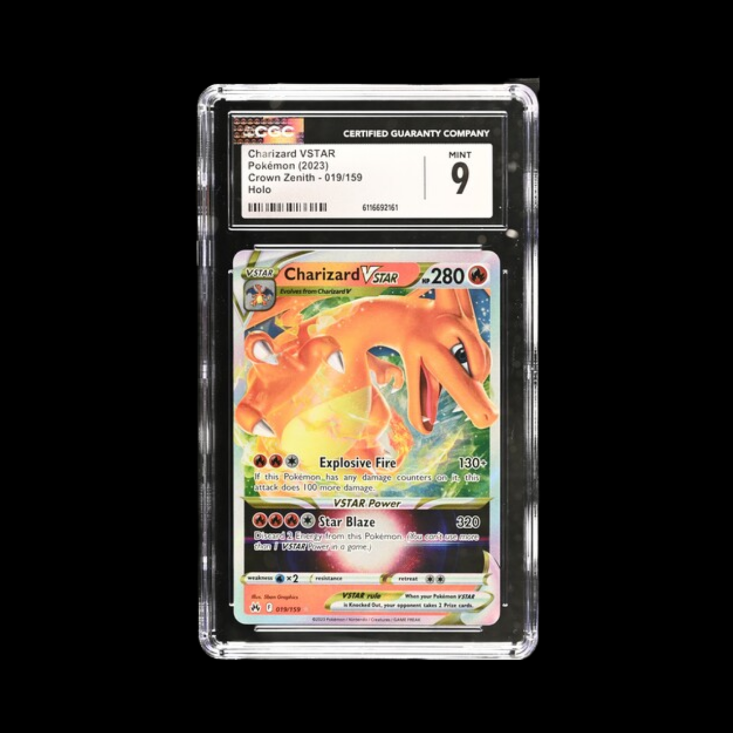 Pokemon Slab Charizard Vstar 019 CGC 9 Mint 2023