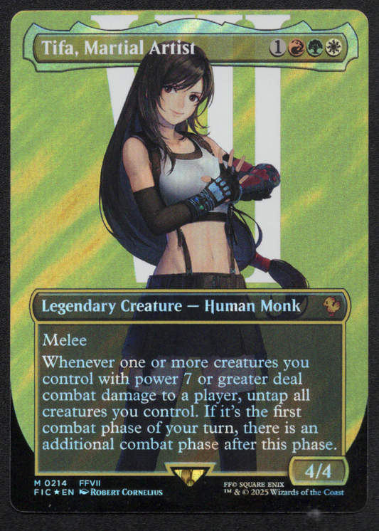 Tifa, Martial Artist (Borderless) (Surge Foil) (214) (FIC)