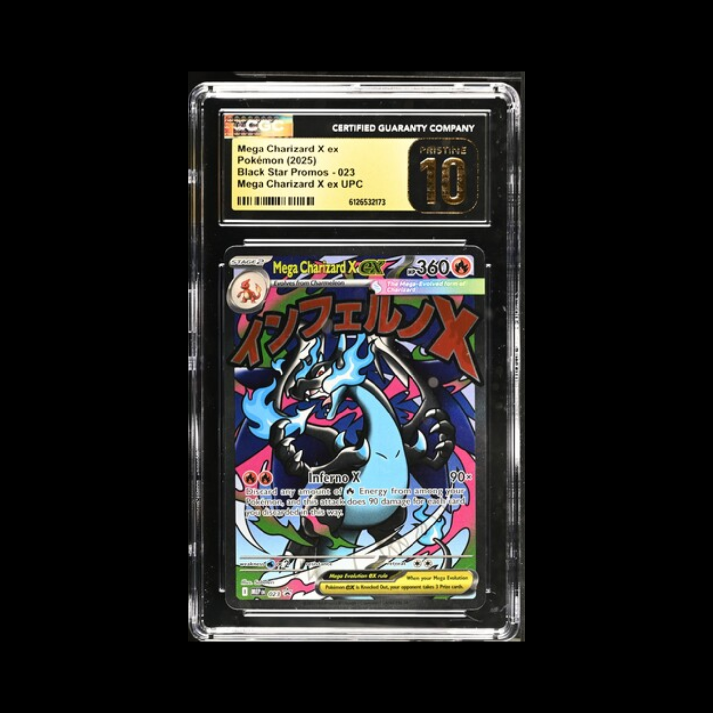 Pokemon Slab Mega Charizard X EX 023 CGC Pristine 10 2025
