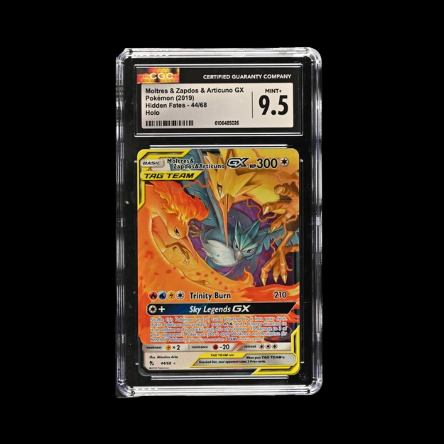 Pokemon Slab Moltres & Zapdos & Articuno 44 2019 CGC 9.5 Mint+