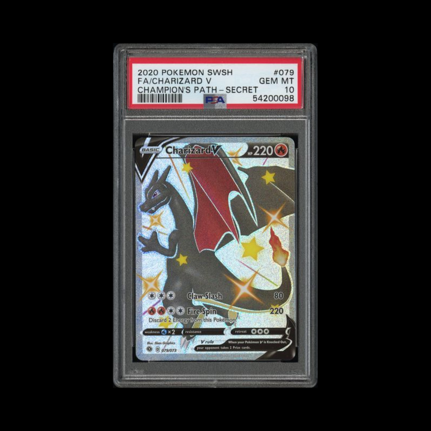 Pokemon Slab Charizard V 079 PSA 10 Gem 2020