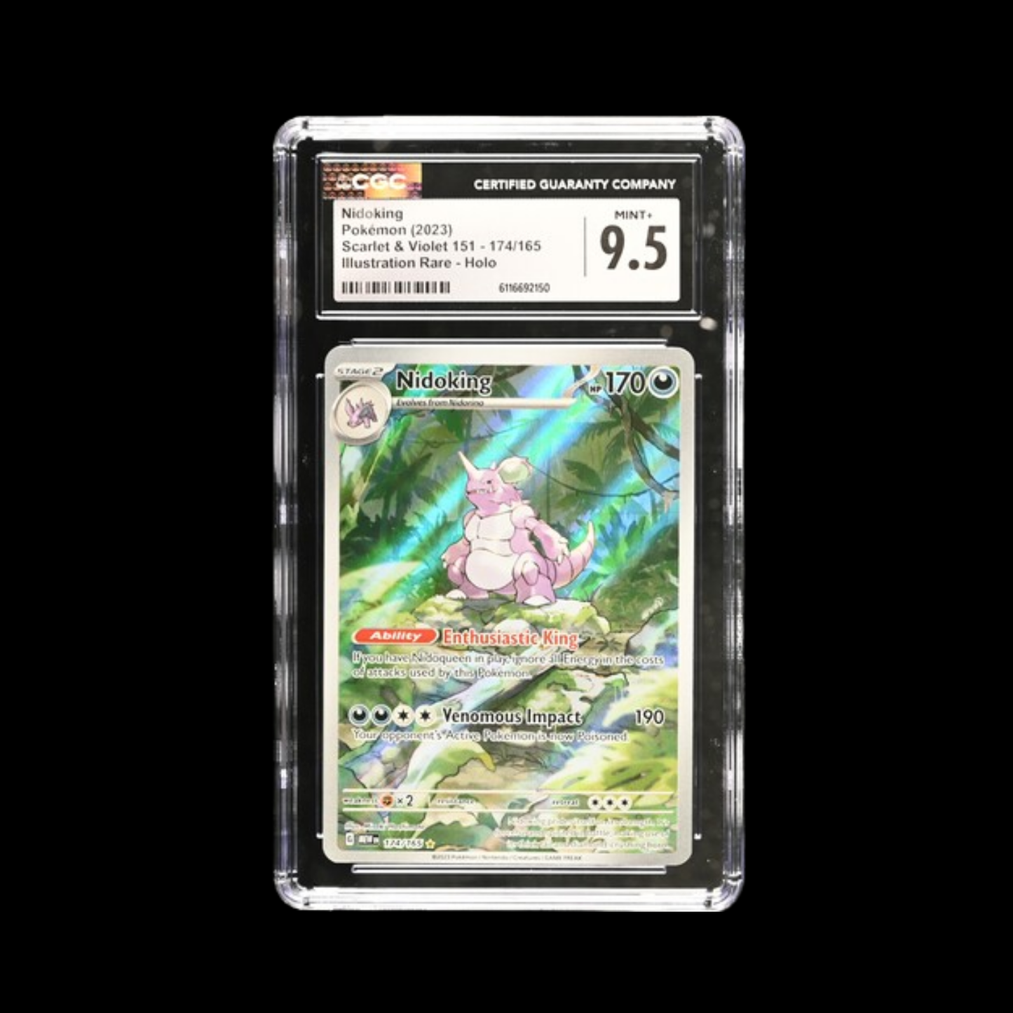 Pokemon Slab Nidoking 174 CGC 9.5 Mint+ 2023