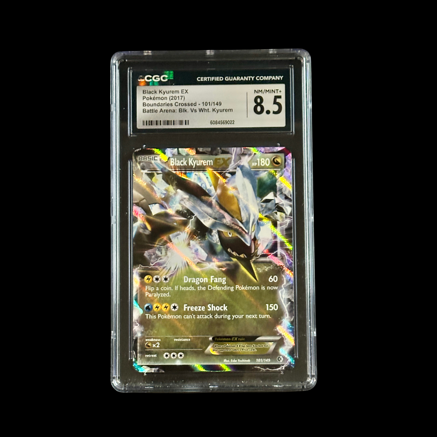 Pokemon Slab Black Kyurem EX 101/149 CGC 8.5 NM+ 2017