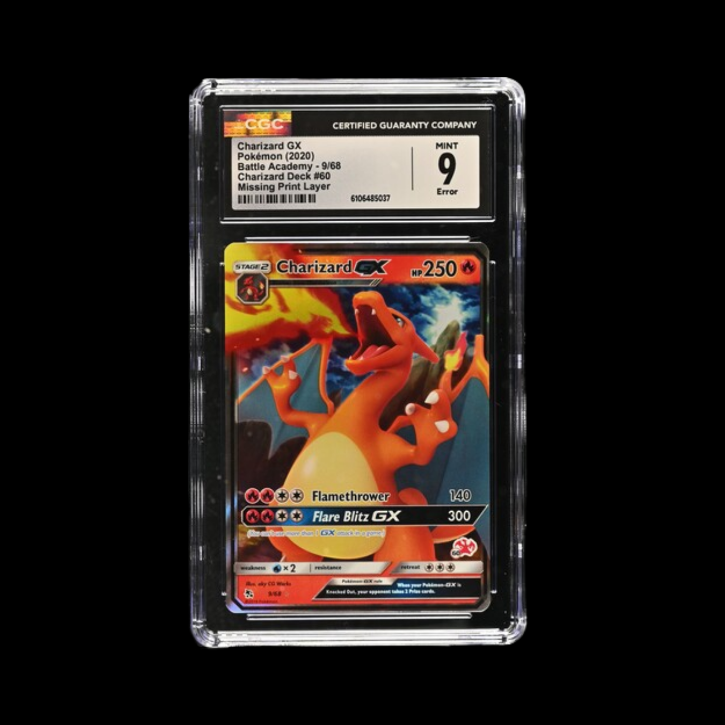 Pokemon Slab Charizard Gx 9 2020 CGC 9 Mint