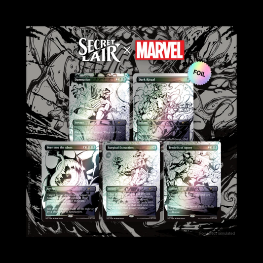 MTG Magic The Gathering Secret Lair Spider-Man: Venom Unleashed (Inks) Rainbow Foil Sealed