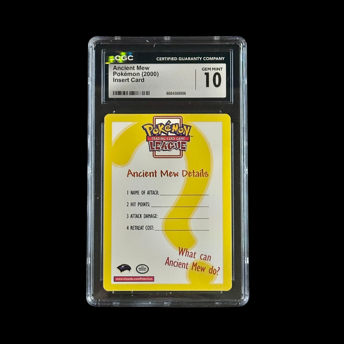 Pokemon Slab Ancient Mew Insert Card CGC 10 Gem 2000