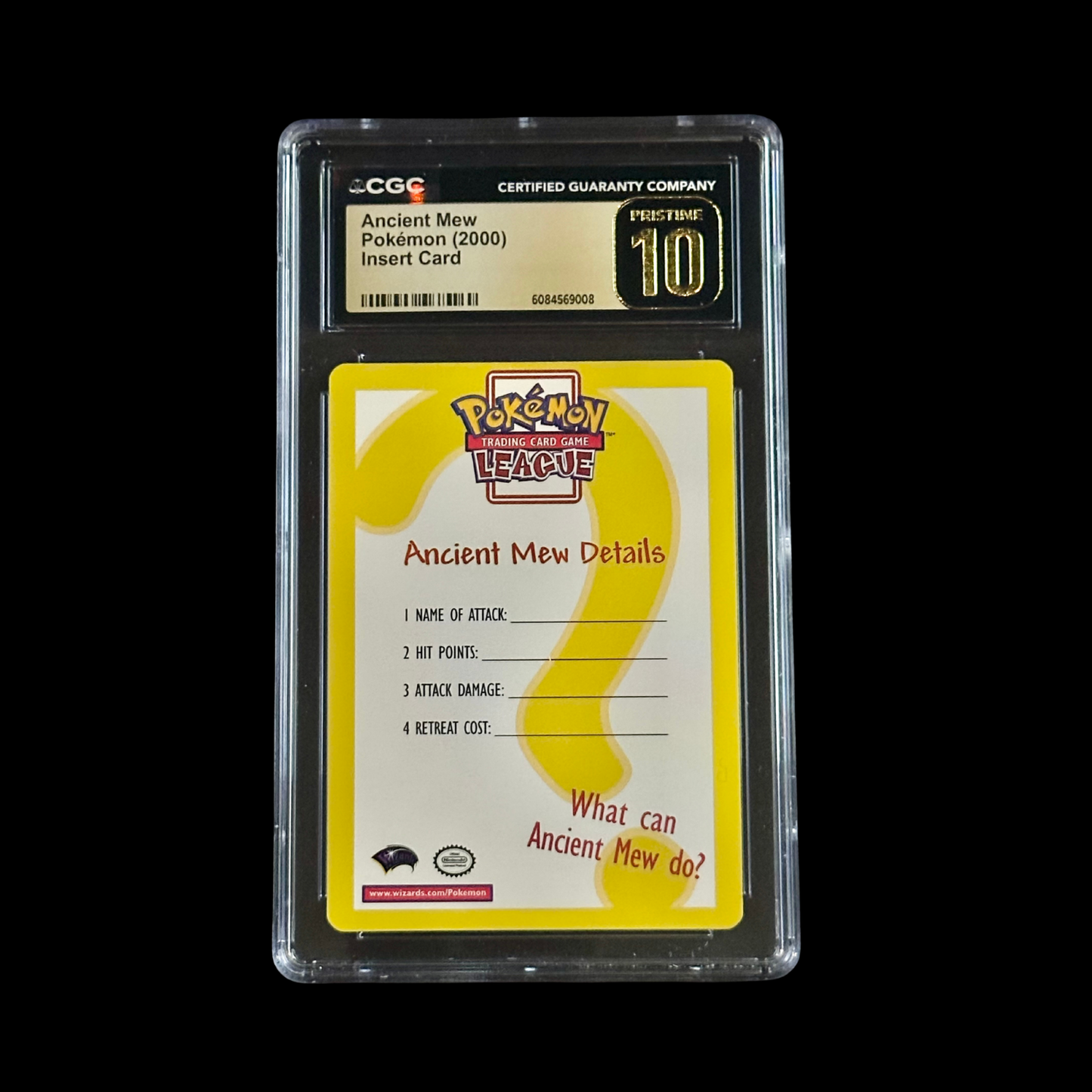 Pokemon Slab Ancient Mew Insert Card CGC Pristine 10 2000