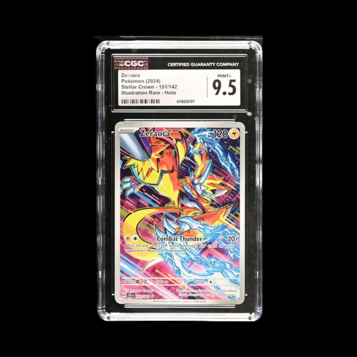 Pokemon Slab Zeraora 151 CGC 9.5+ 2024