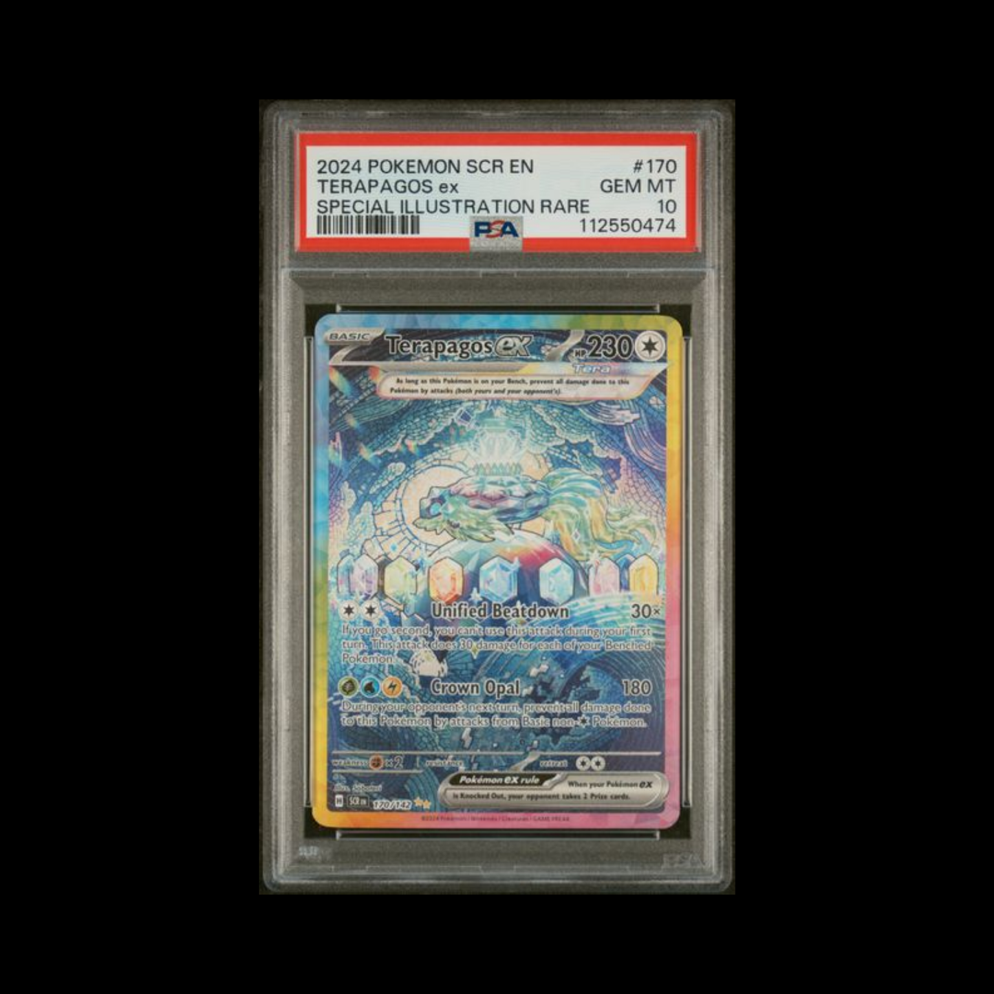 Pokemon Slab Terapagos EX 170 PSA 10 Gem 2024