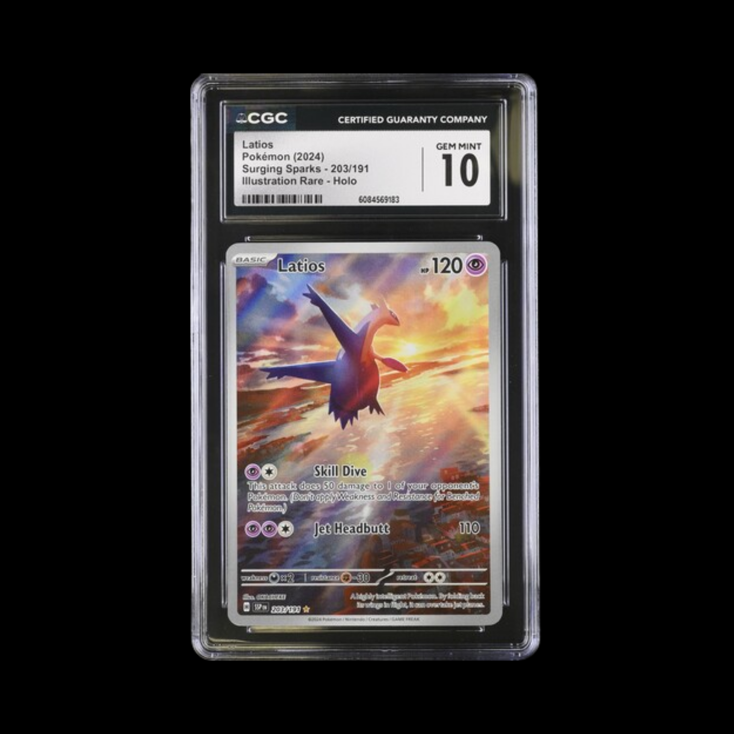 Pokemon Slab Latios 203 2024 CGC 10 Gem