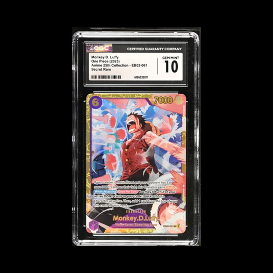 One Piece Slab Monkey D. Luffy EB02-061 CGC 10 Gem 2025