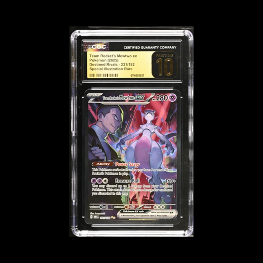 Pokemon Slab Team Rocket's Mewtwo EX 231 CGC Pristine 10 2025