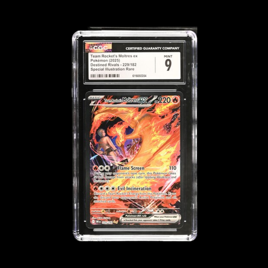 Pokemon Slab Team Rocket's Moltres Ex 229 CGC 9 Mint 2025