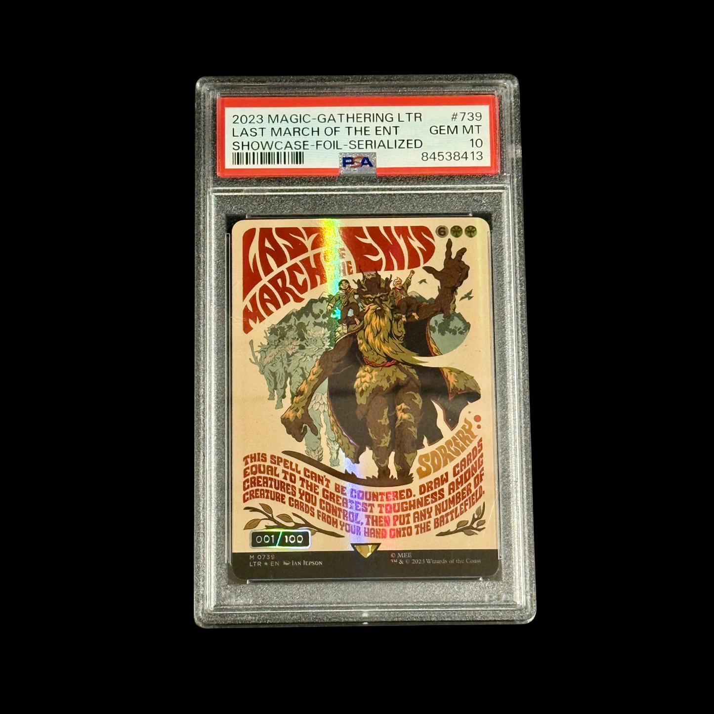 MTG Magic The Gathering Slab Last March Of The Ents Serialized 001/100 Psa 10 LOTR