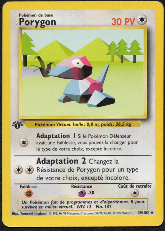 Porygon FRENCH 1st Edition (039/102) (BSS)