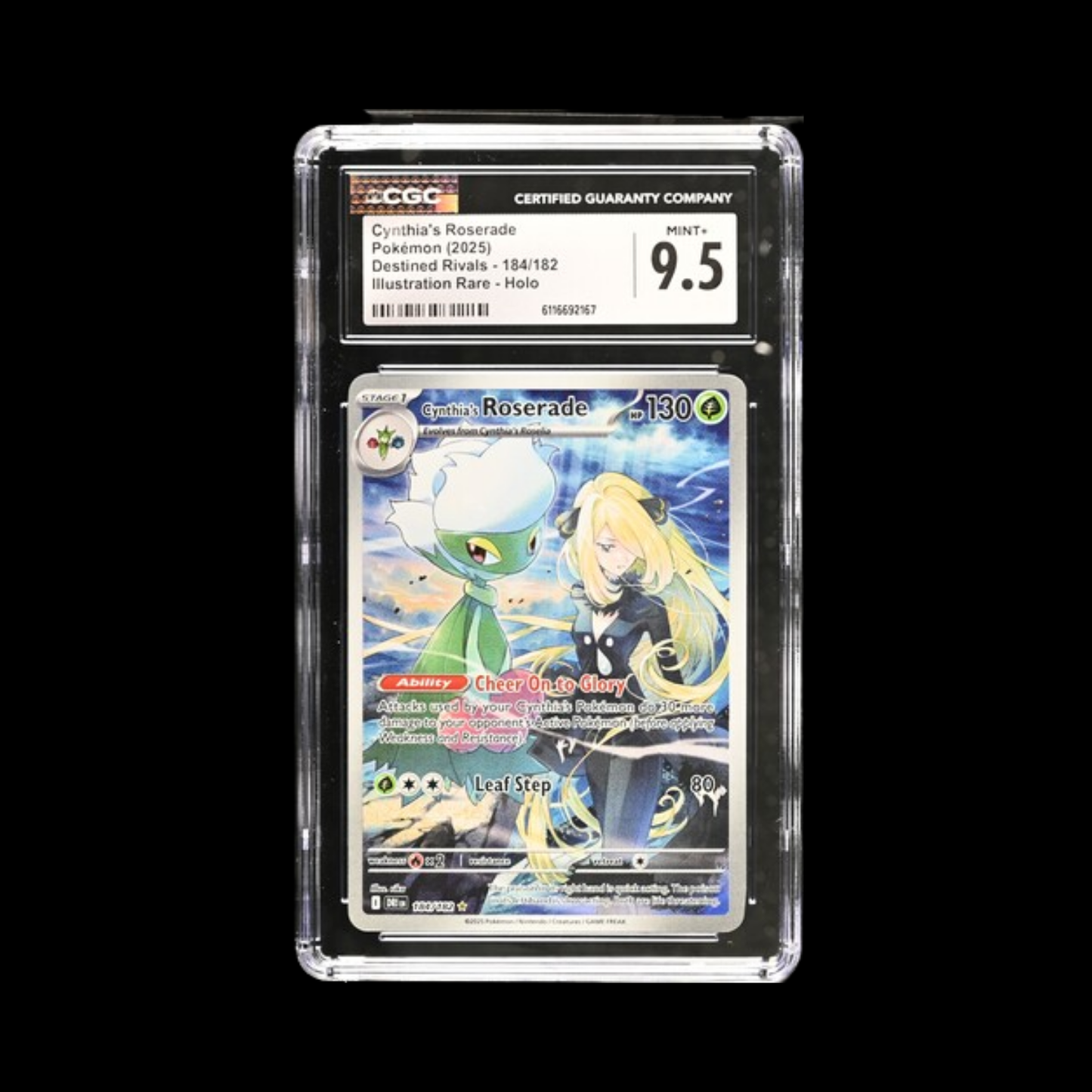 Pokemon Slab Cynthia's Roserade 184 CGC 9.5 Mint+ 2025