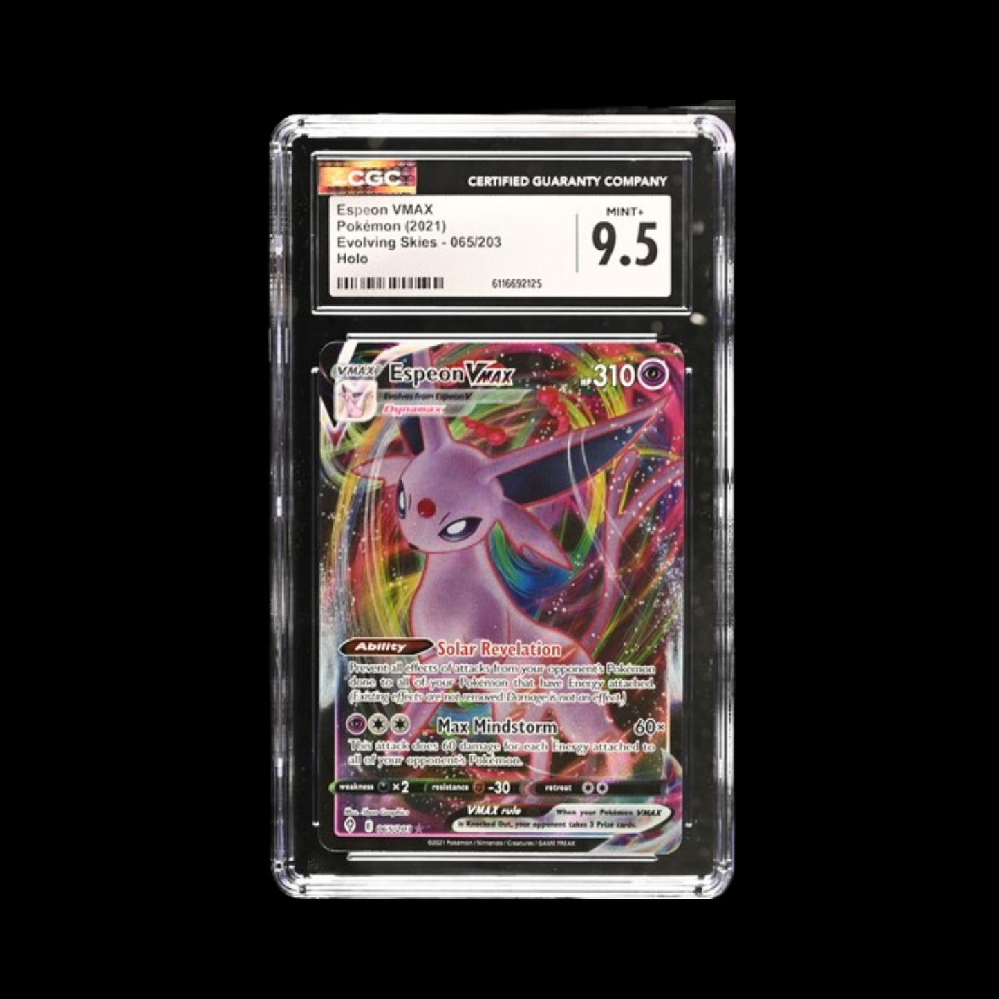 Pokemon Slab Espeon Vmax 065 CGC 9.5 Mint+ 2021