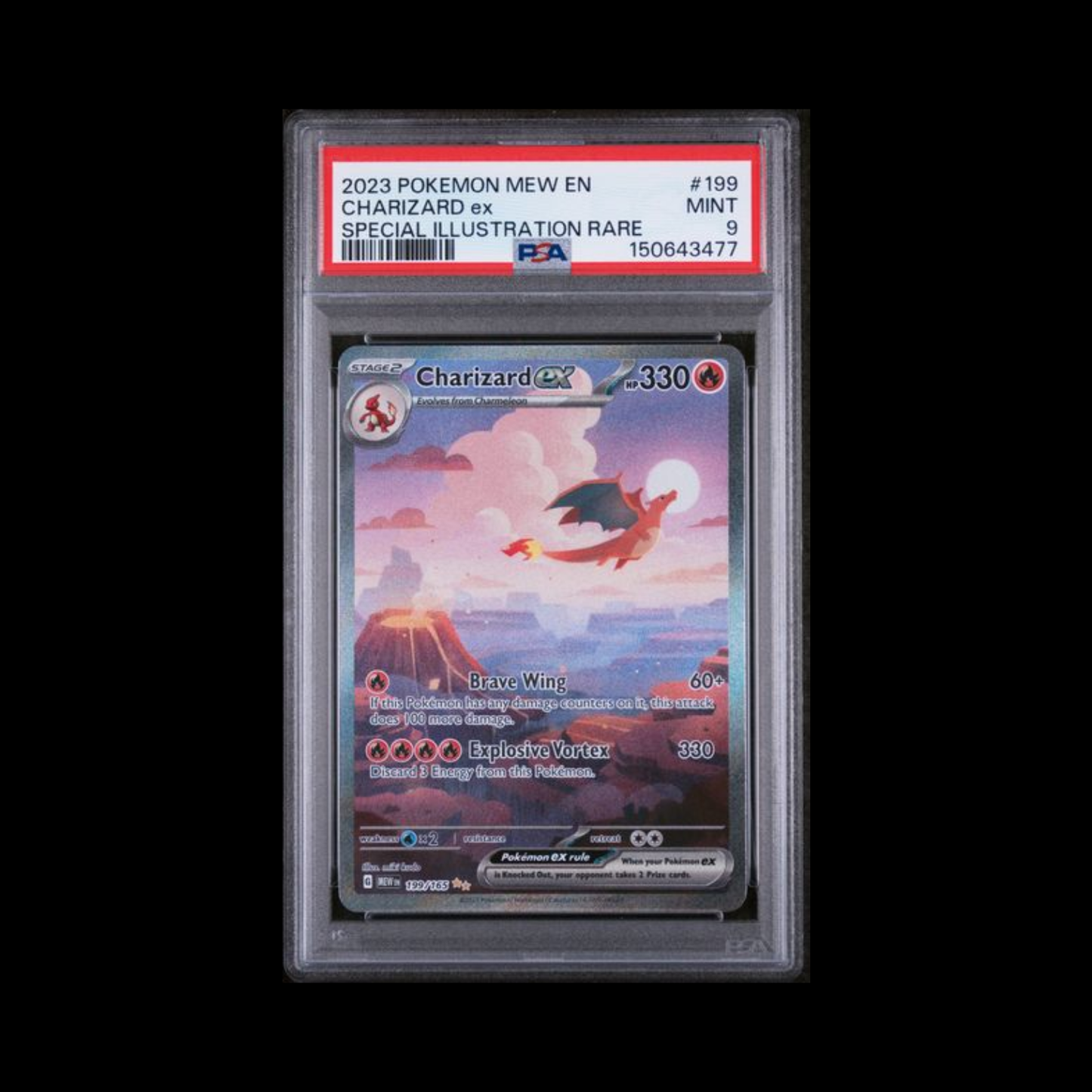 Pokemon Slab Charizard EX 199 PSA 9 Mint 2023